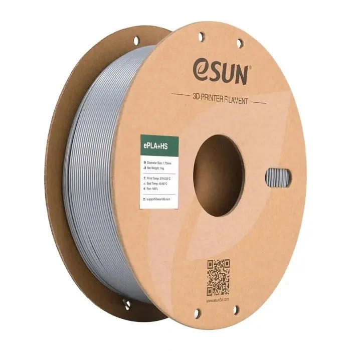 Пластик для 3D-принтера eSUN ePLA+HS, 1,75мм, 1кг, silver (EPLA+HS-P175S1) (UA)