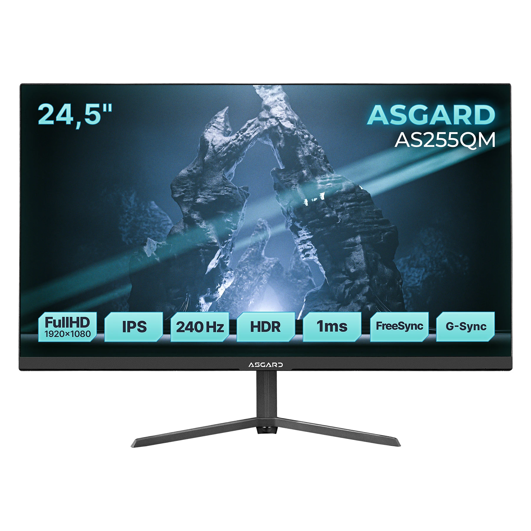 Монитор ASGARD Gaming 24.5 AS255QM IPS Black 240Hz (UA)