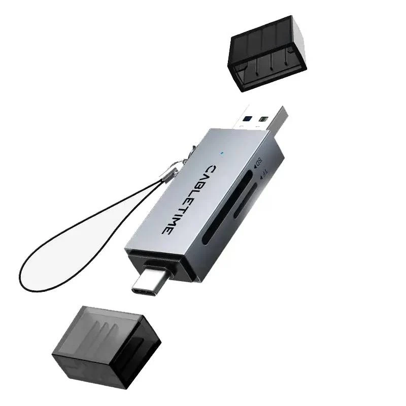 Cabletime USB3.0 A + USB Type-C, SD/TF, 5Gbps (CD40G) (UA)