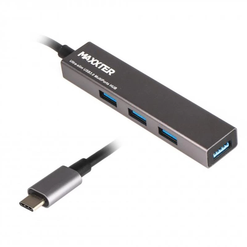 Maxxter 4хUSB3.0 Dark Grey (HU3C-4P-02) (UA)