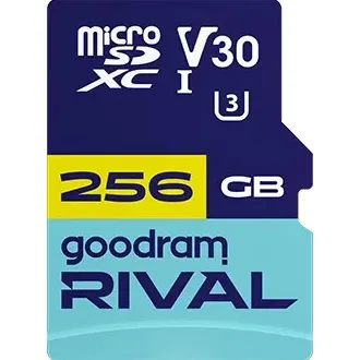 Карта памяти MicroSDXC 256GB UHS-I/U3 Class 10 Goodram + SD-adapter R100/W70MB/s + SD-adapter (GGSM3AA-2560R12) (UA)