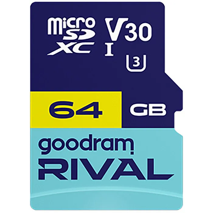 Карта памяти MicroSDXC 64GB UHS-I/U3 Class 10 Goodram + SD-adapter R100/W70MB/s + SD-adapter (GGSM3AA-0640R12) (UA)