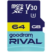 MicroSDXC 64GB UHS-I/U3 Class 10 Goodram + SD-adapter R100/W70MB/s + SD-adapter (GGSM3AA-0640R12) (UA)