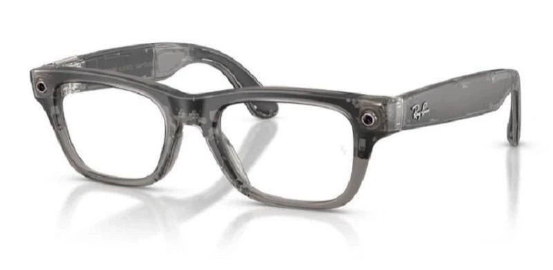 Смарт-очки Ray-Ban Meta Blayzer Optics Gen2 Large - Matte Transparent Ice Grey Frame/Demo Lens (RW7001 8529 54-19)
