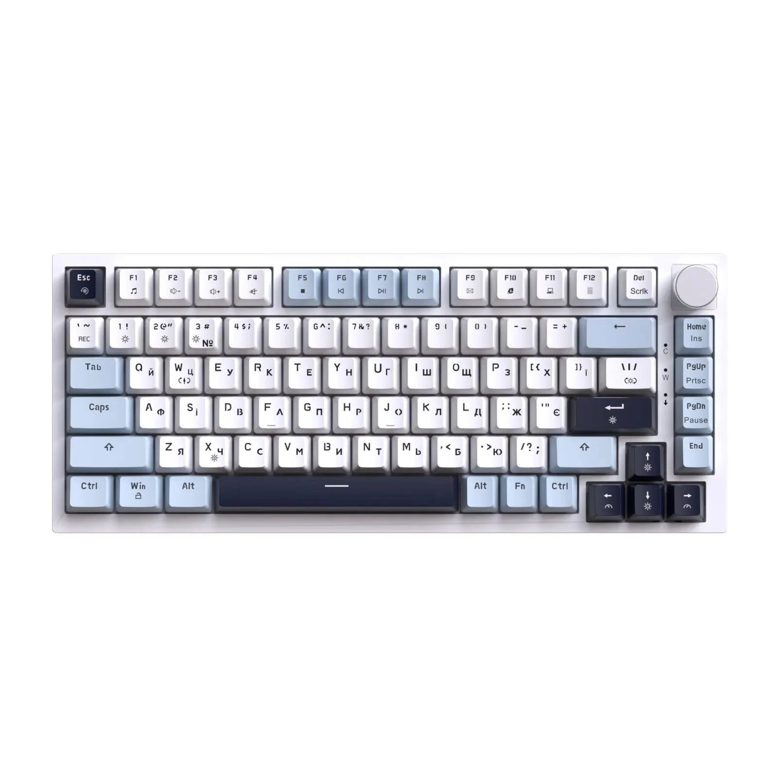 Клавиатура GamePro MK160 V2 Warden QLAB Sakura Linear RGB USB UA White (MK160-V2-BL-QS) (UA)