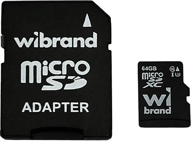 Карта пам'яті Wibrand 64 GB microSDXC (WICDXU3/64GB-A) (UA)