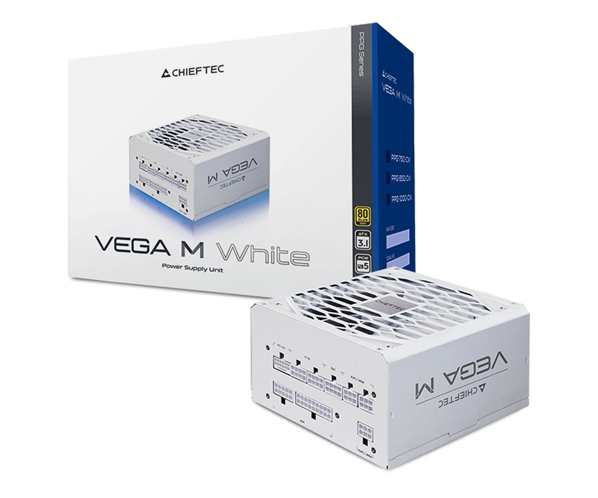 Блок питания Chieftec Vega M 750W 80 Plus Gold White (PPG-750-CW) EU