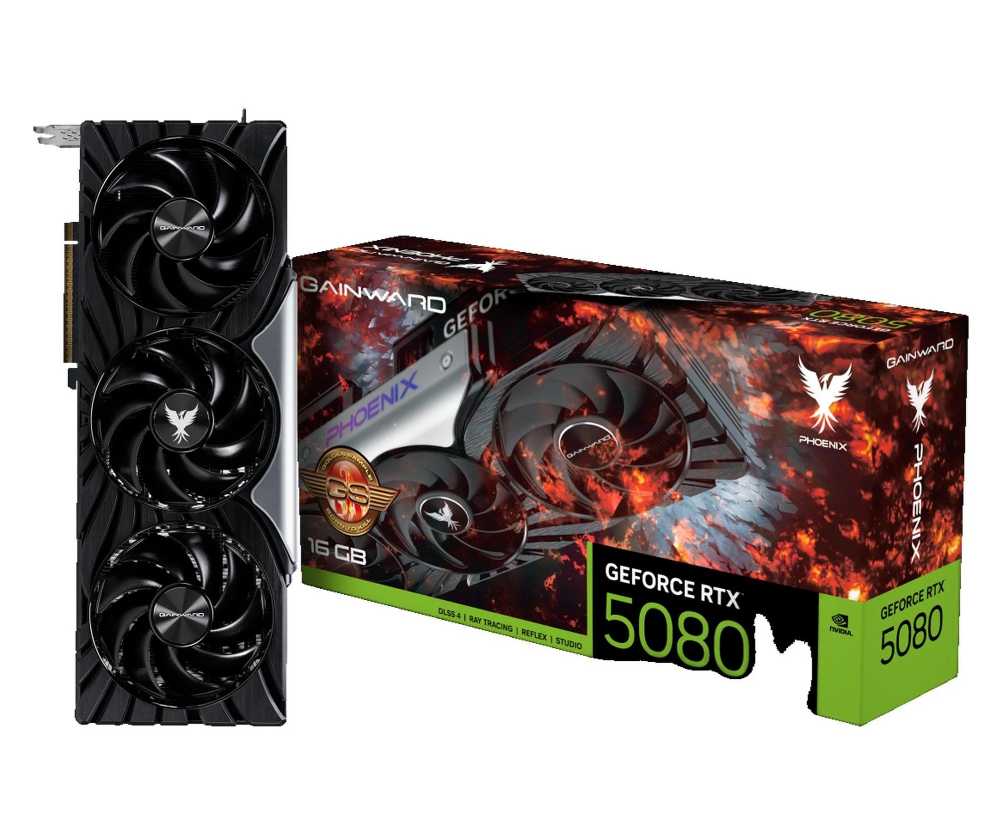 Видеокарта Gainward GeForce RTX 5080 Phoenix V1 16GB GDDR7 DLSS4 (NE75080S19T2-GB2031C) EU