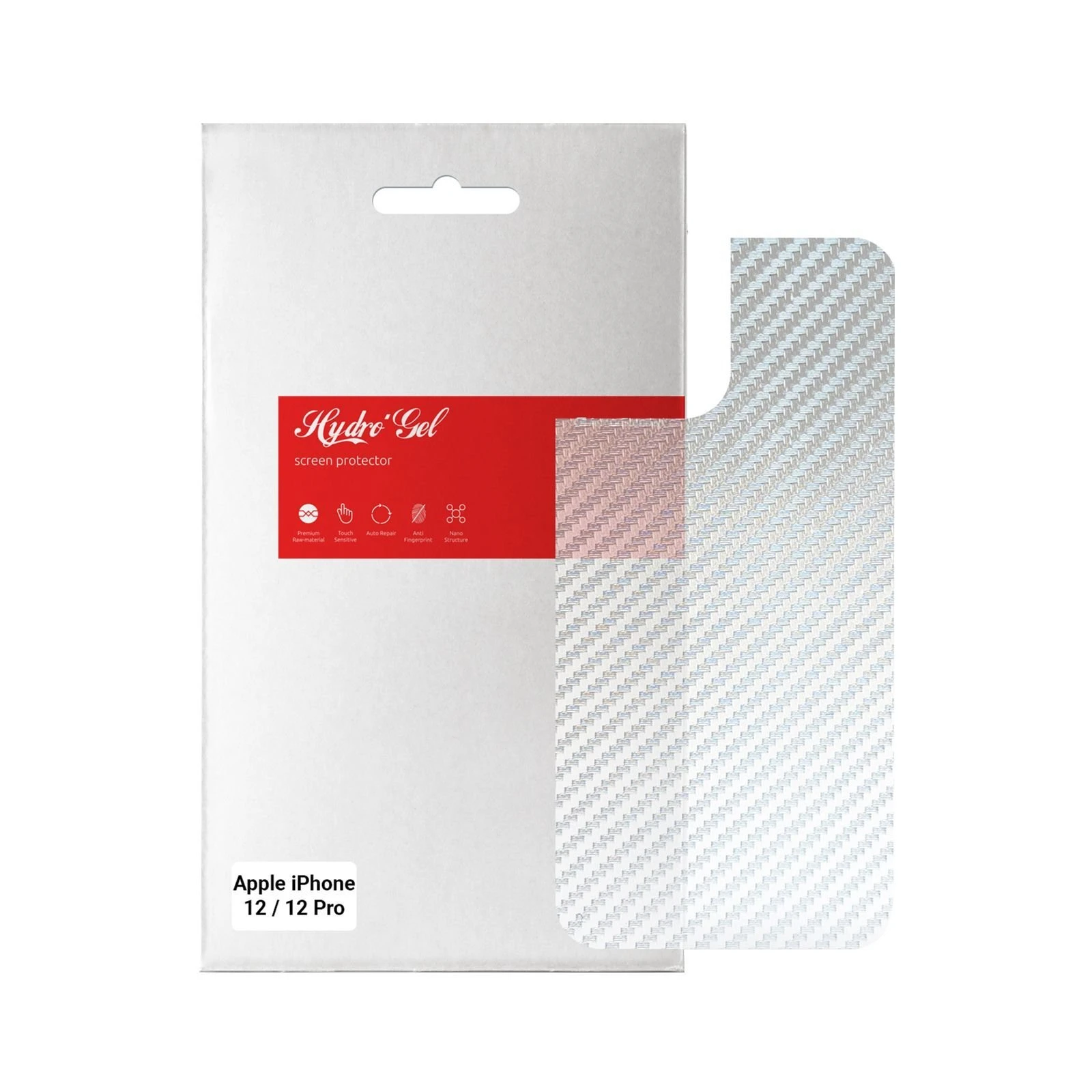 Плівка захисна Armorstandart back side Apple iPhone 12 / 12 Pro Carbone Silver (ARM61066) (UA)