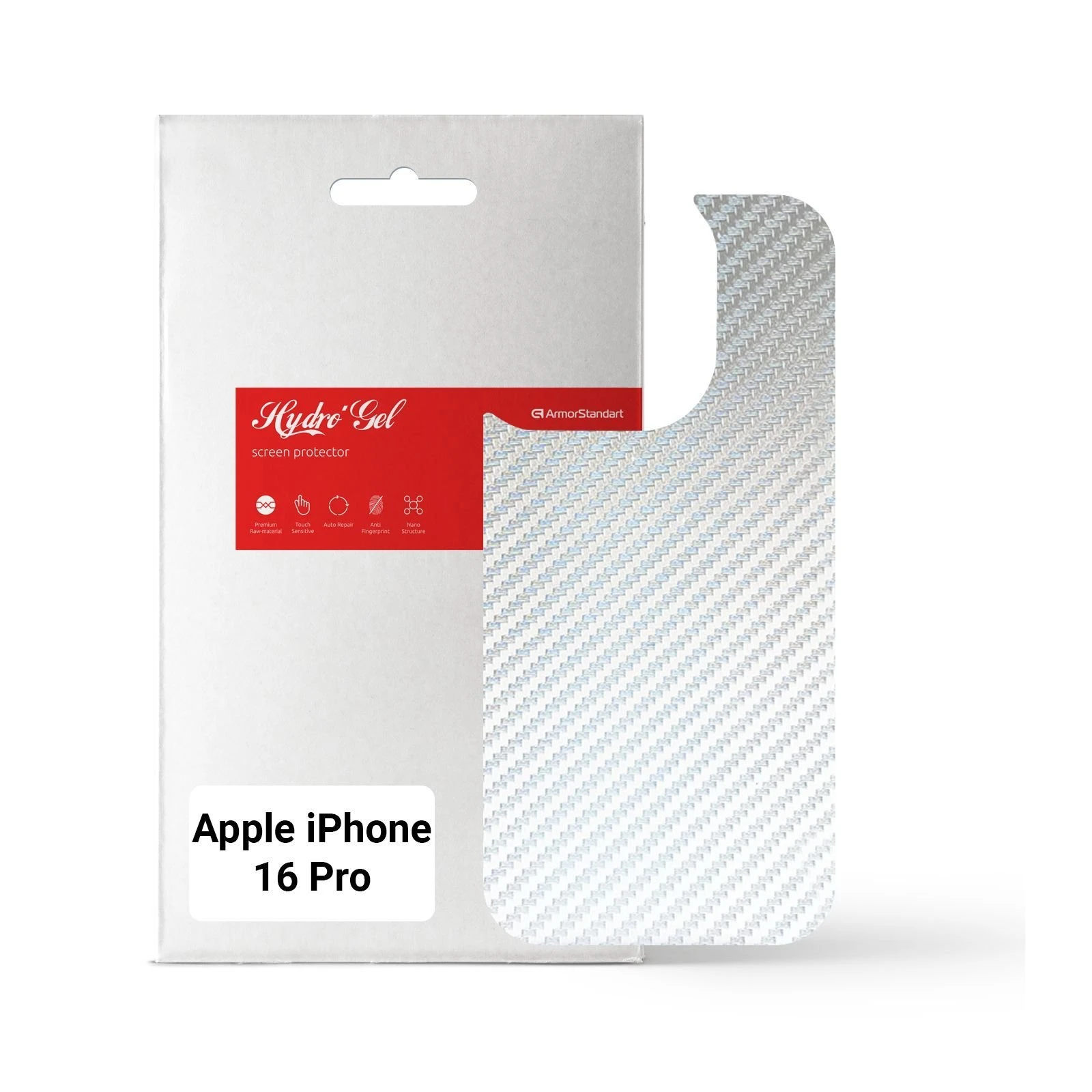 Плівка захисна Armorstandart for Back Panel Apple iPhone 16 Pro Carbone Silver (ARM79610) (UA)