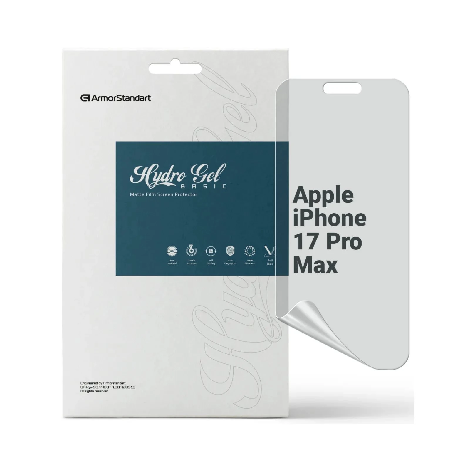 Пленка защитная Armorstandart hydrogel Matte Apple iPhone 17 Pro Max (ARM86173) (UA)