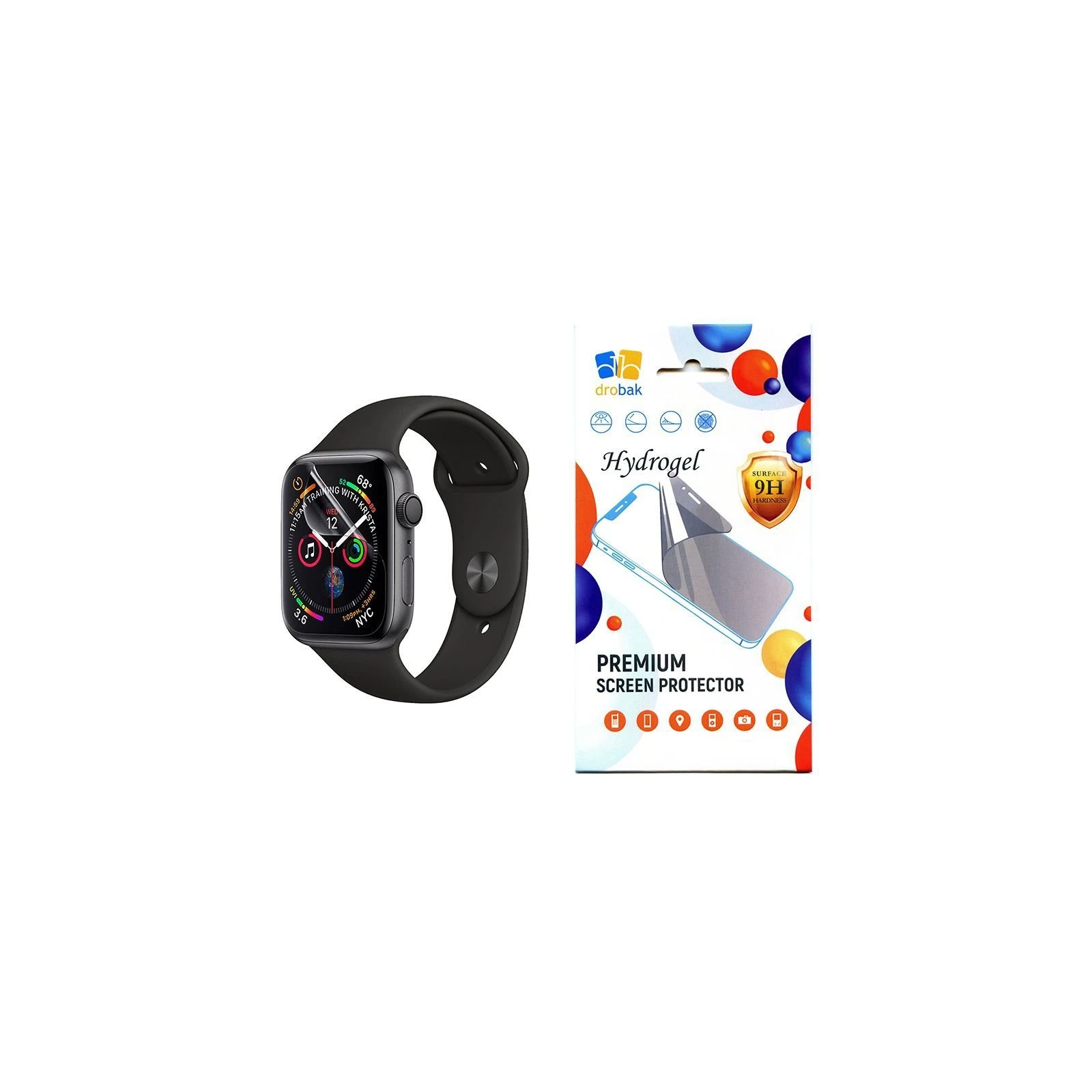 Плівка захисна Drobak Hydrogel Apple Watch Series 9 45mm (2шт) (323212) (UA)