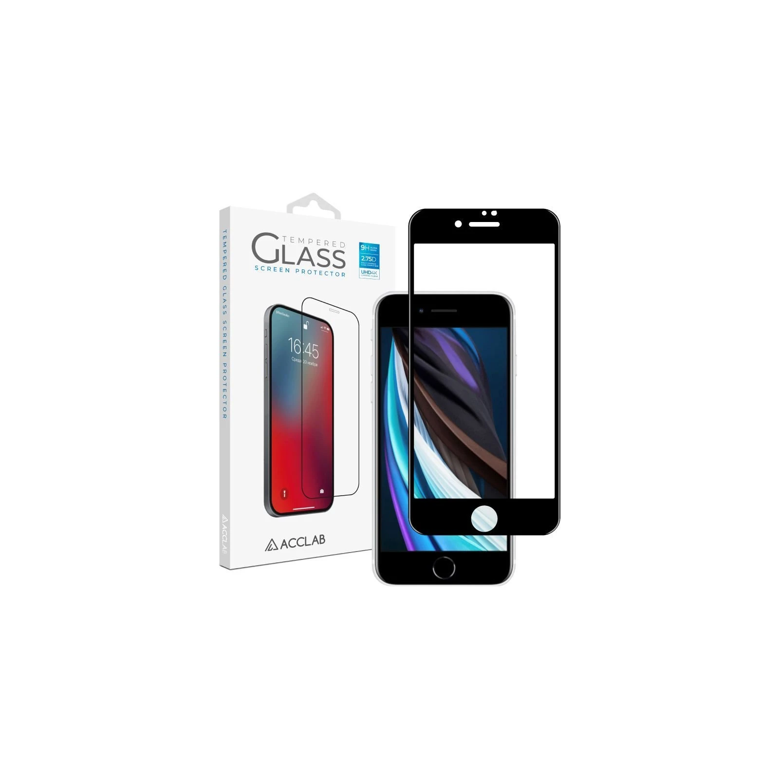 Стекло защитное ACCLAB Full Glue Apple iPhone 7/8/SE 2020 (1283126508172) (UA)
