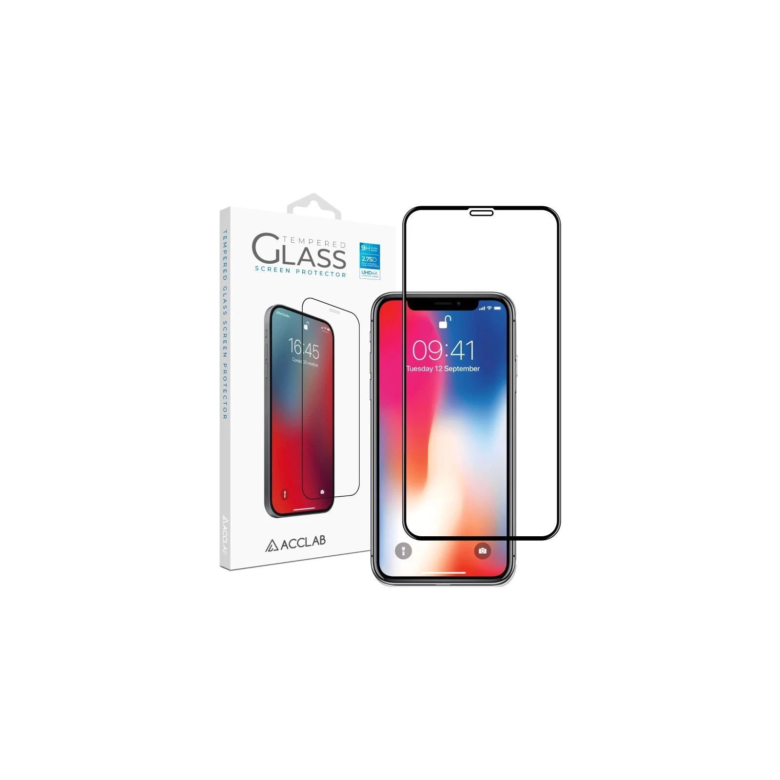 Стекло защитное ACCLAB Full Glue Apple iPhone X/XS/11 Pro (1283126508189) (UA)