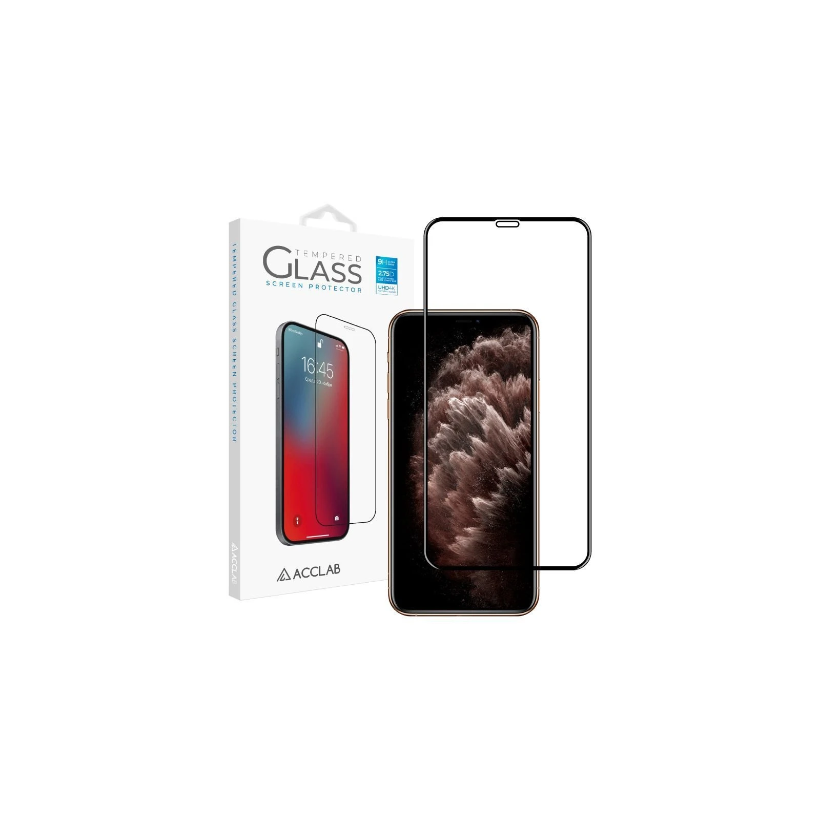 Стекло защитное ACCLAB Full Glue Apple iPhone XS Max/11 Pro Max (1283126508202) (UA)