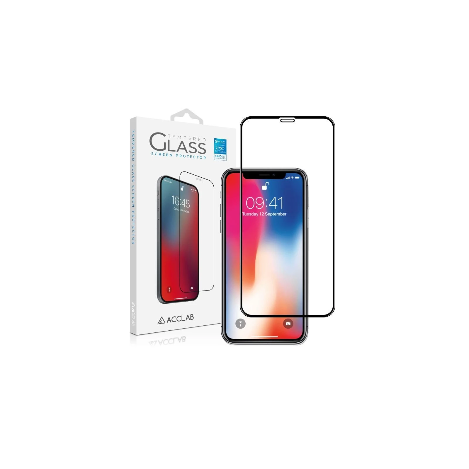 Стекло защитное ACCLAB Full Glue ESD Apple Iphone X/XS/11 Pro (1283126532139) (UA)