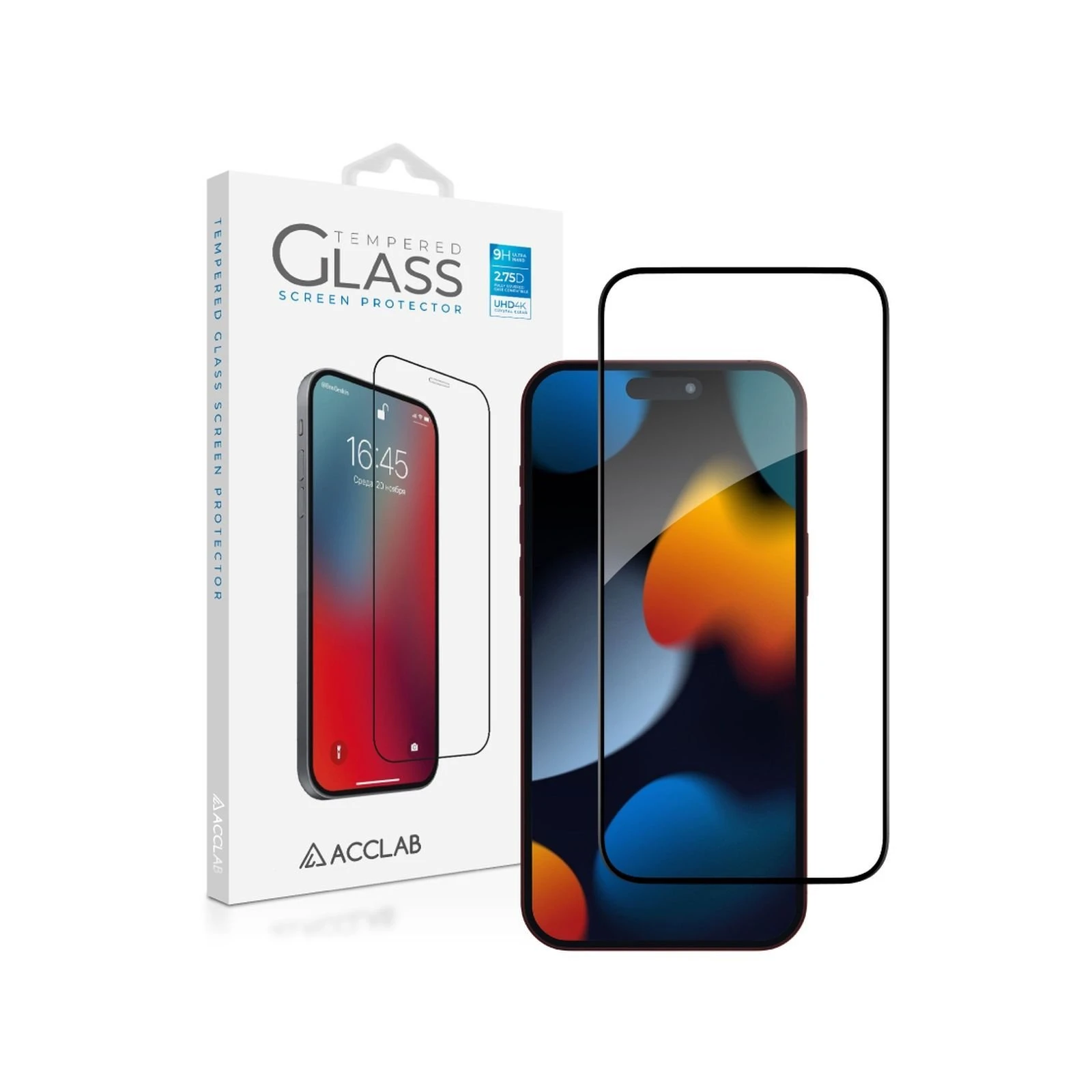 Захисне скло ACCLAB Full Glue ESD Apple iPhone 15 Pro Max Black 6,7 (1283126577260) (UA)