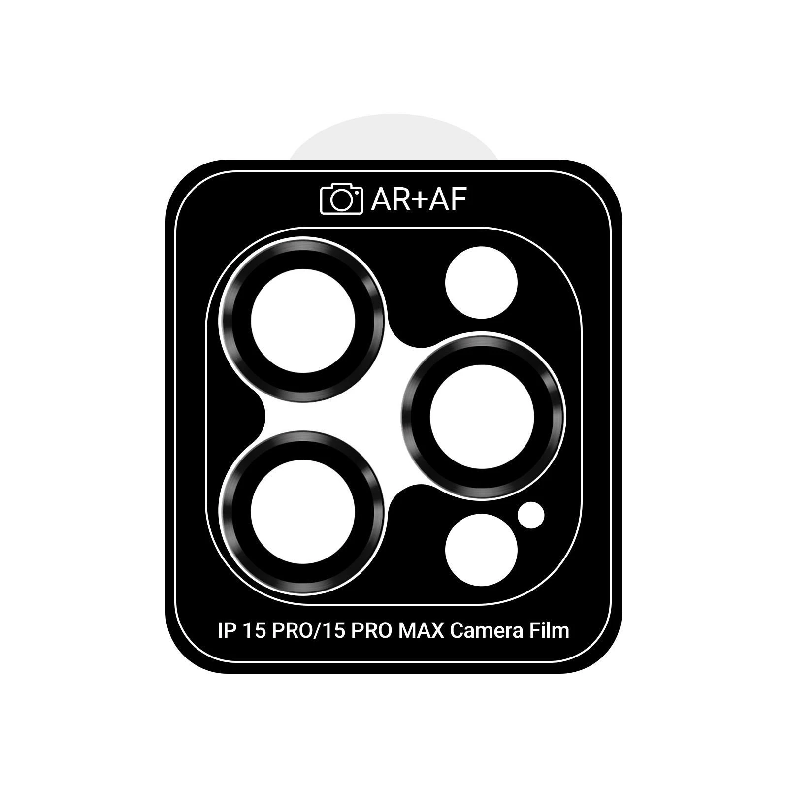 Стекло защитное Armorstandart Camera Pro Apple iPhone 15 Pro / 15 Pro Max Black Titanium (ARM73317) (UA)