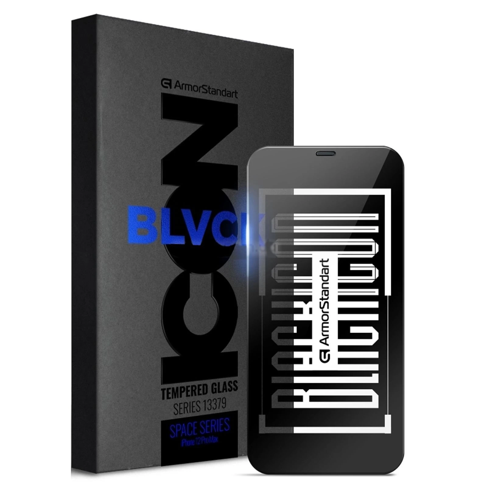 Стекло защитное Armorstandart Space Black Icon для Apple iPhone 12 Pro Max (ARM59217) (UA)