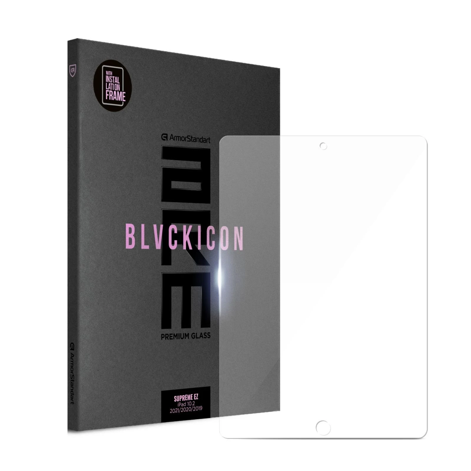 Стекло защитное Armorstandart Supreme Black Icon Apple iPad 10.2 2021/2020/2019 (ARM78099) (UA)