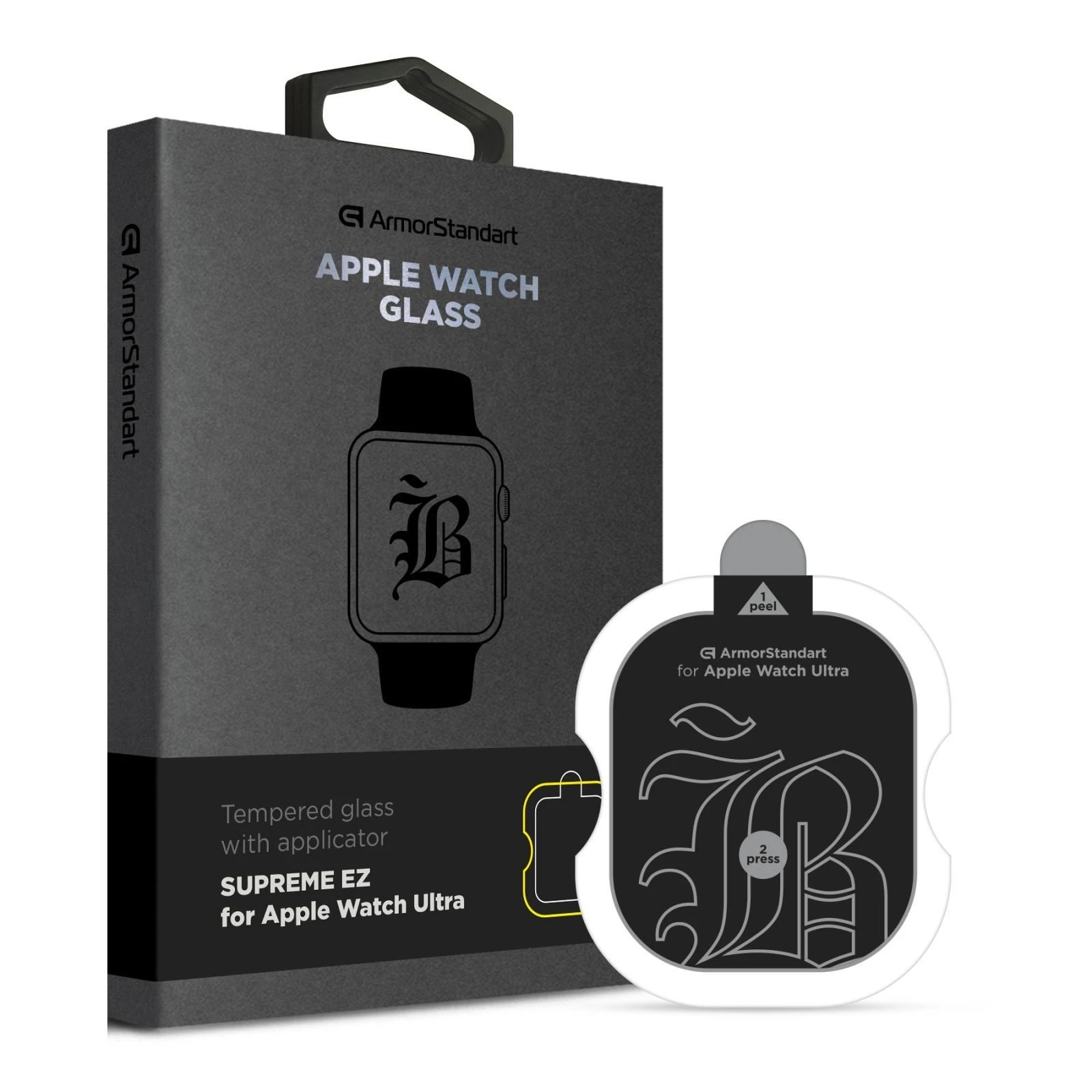 Стекло защитное Armorstandart Supreme Black Icon Apple Watch Ultra 49 mm (ARM77073) (UA)