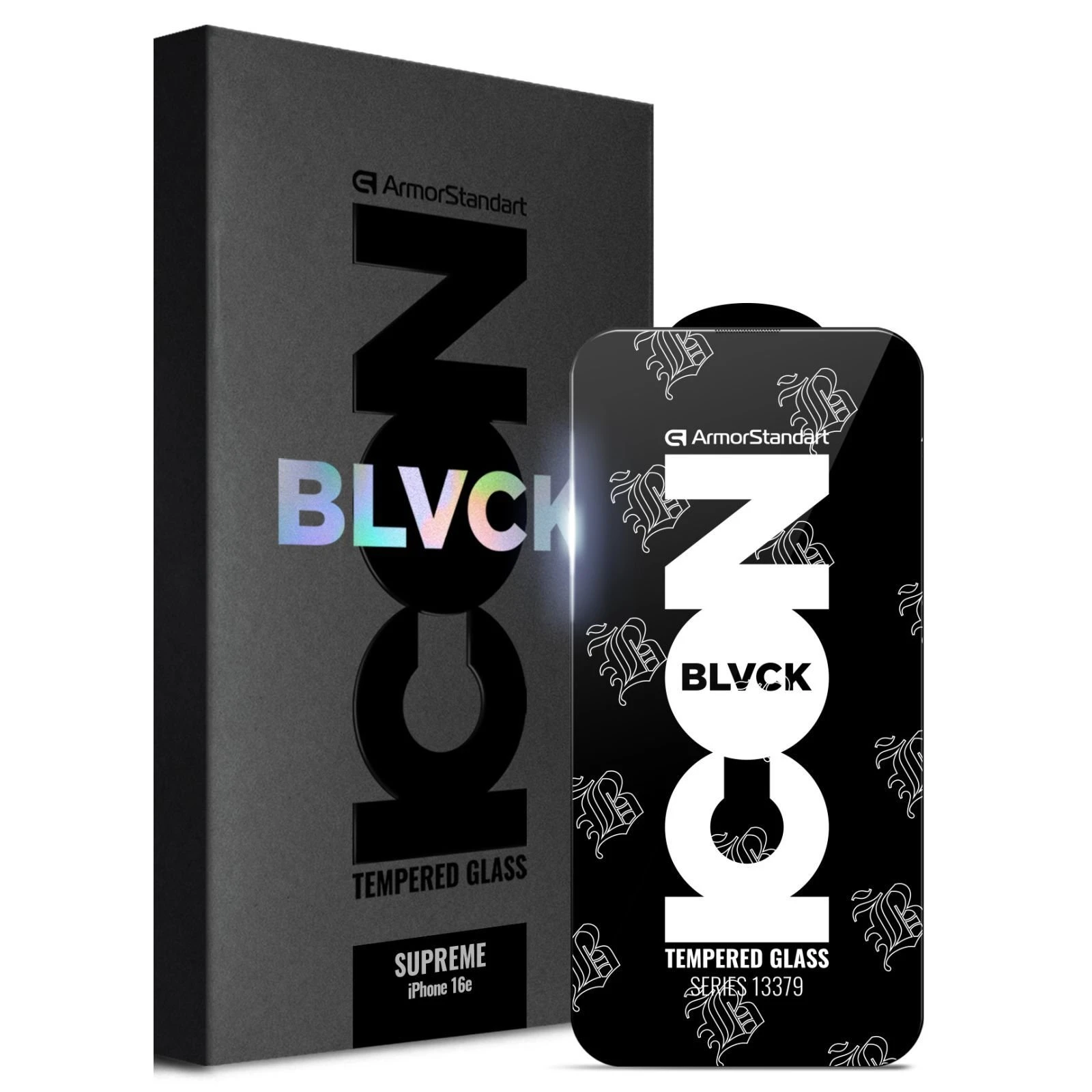Захисне скло Armorstandart Supreme Black Icon 2.5D Apple iPhone 16e Black (ARM84134) (UA)