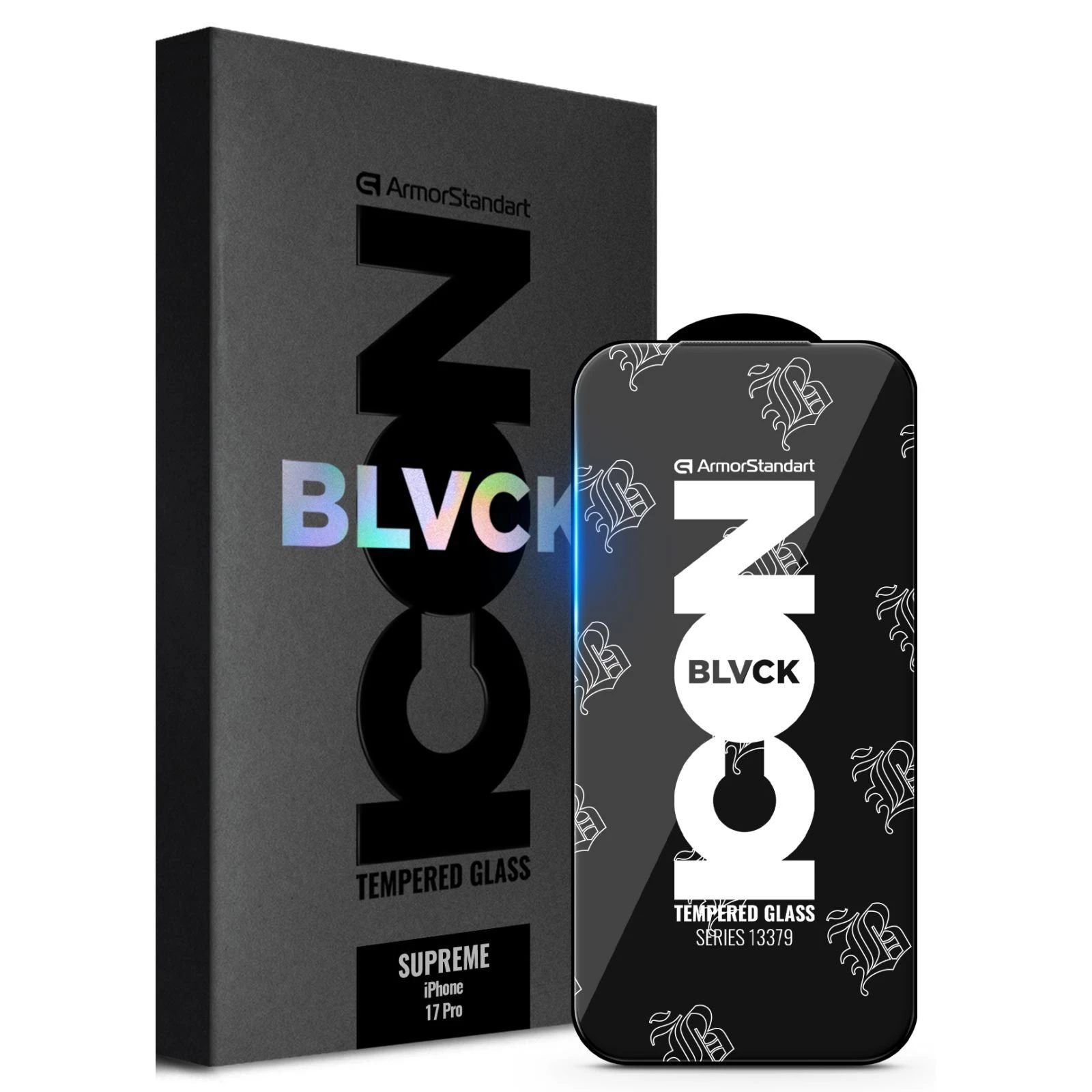 Стекло защитное Armorstandart Supreme Black Icon Apple iPhone 17 Pro (ARM86400) (UA)