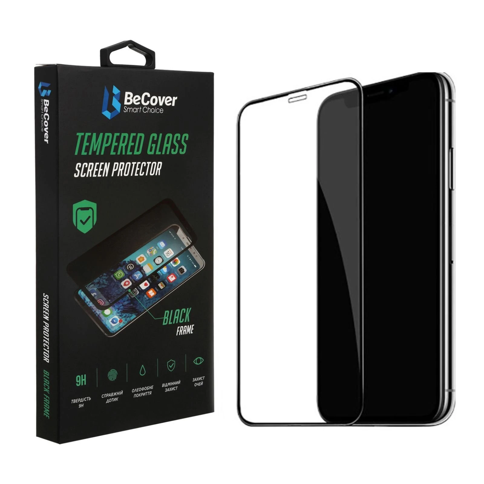 Стекло защитное BeCover Apple iPhone 14 Plus Black (707971) (UA)