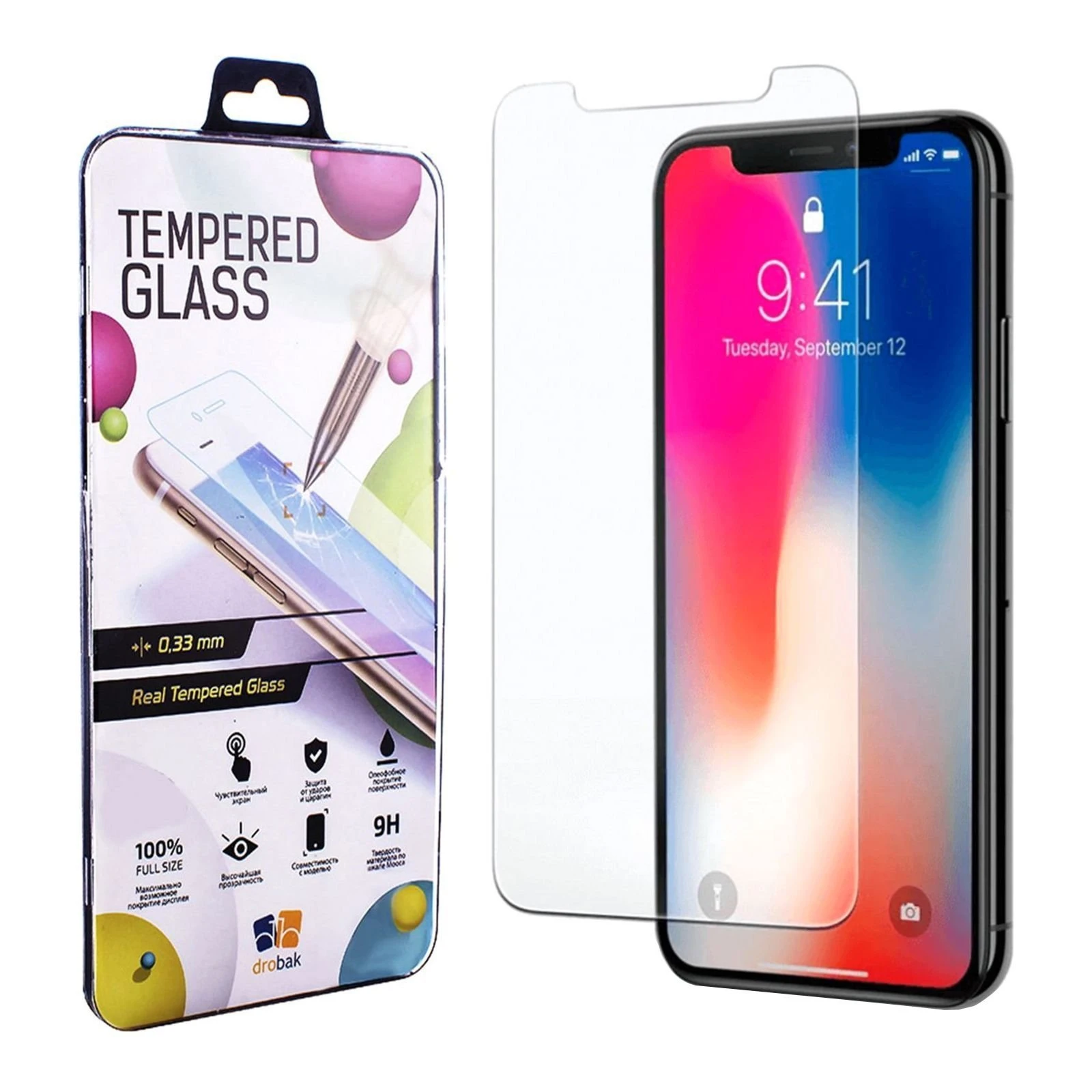Захисне скло Drobak Apple iPhone XS (474740) (UA)