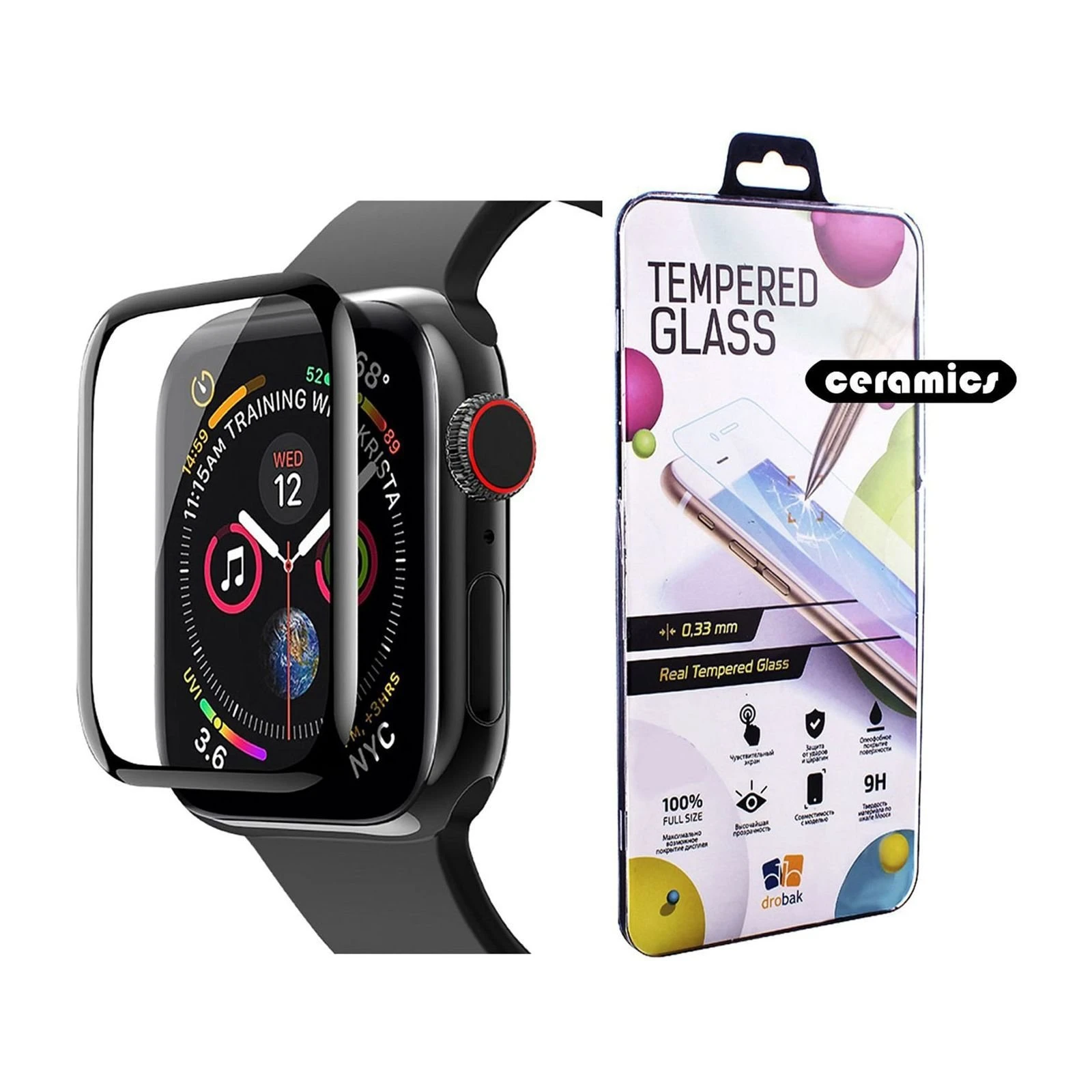Захисне скло Drobak Apple Watch SE 44mm 313125 (313125) (UA)
