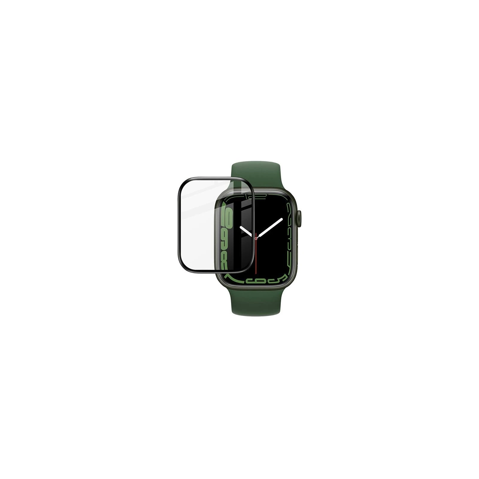 Захисне скло Drobak Apple Watch Series 8 41mm Black Frame A+ (323206) (UA)