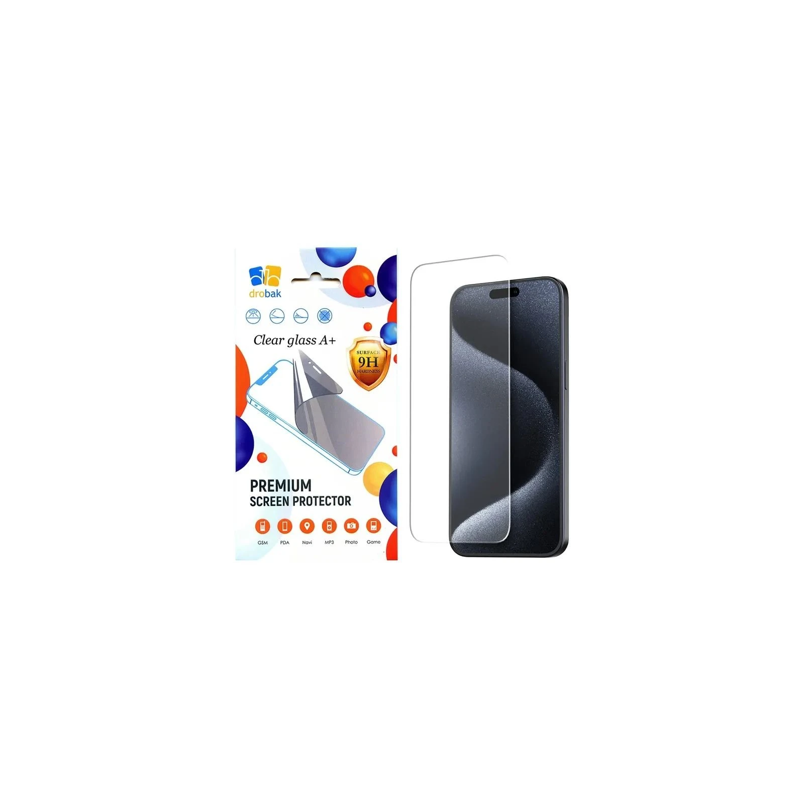 Стекло защитное Drobak Clear glass A+ Apple iPhone 14 / 13 Pro / 13 (151581) (UA)