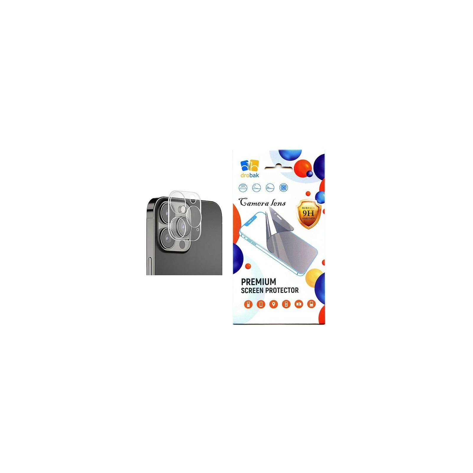 Стекло защитное Drobak for Camera 3D Apple iPhone 15 Plus (292932) (UA)