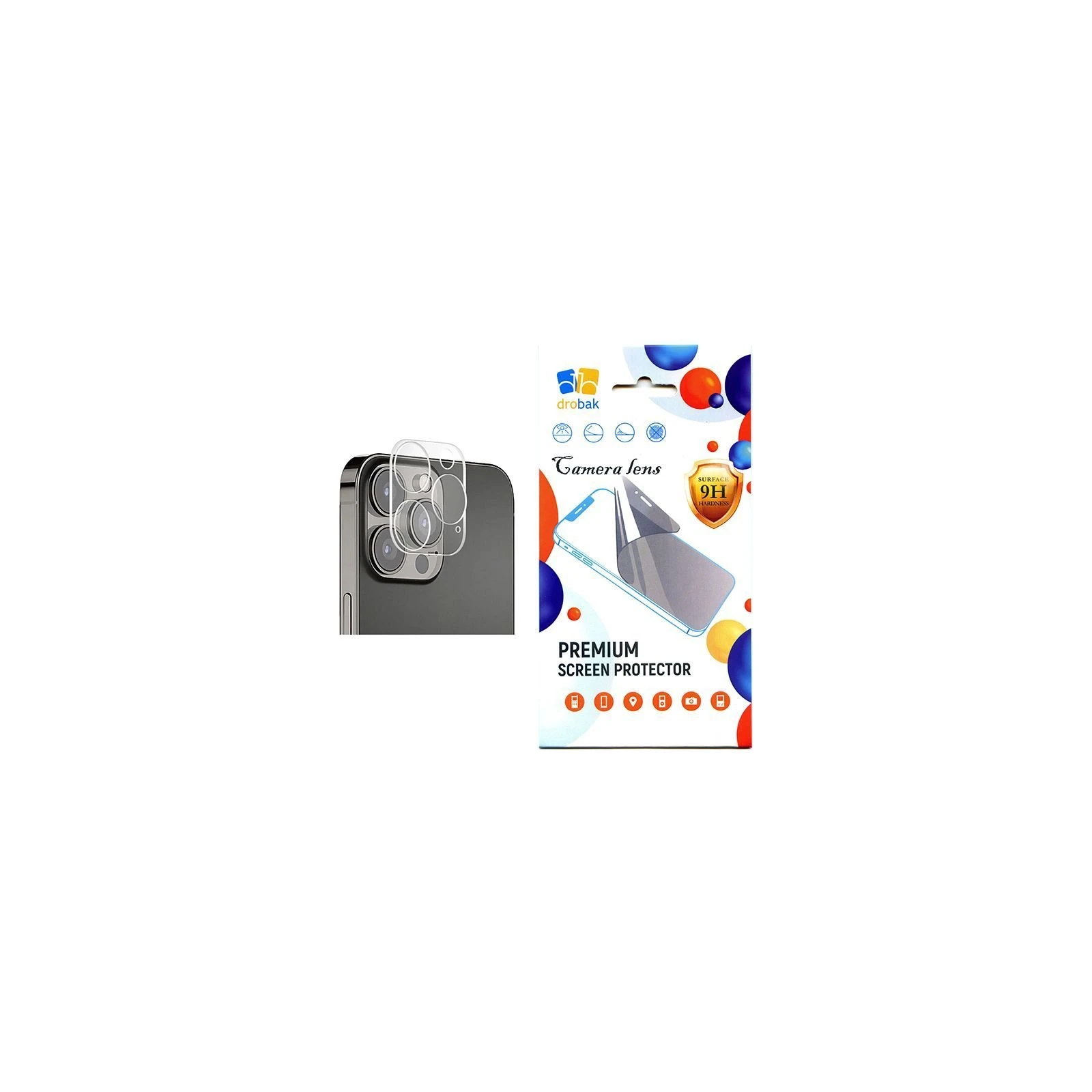 Стекло защитное Drobak for Camera 3D Apple iPhone 15 Pro Max (292931) (UA)