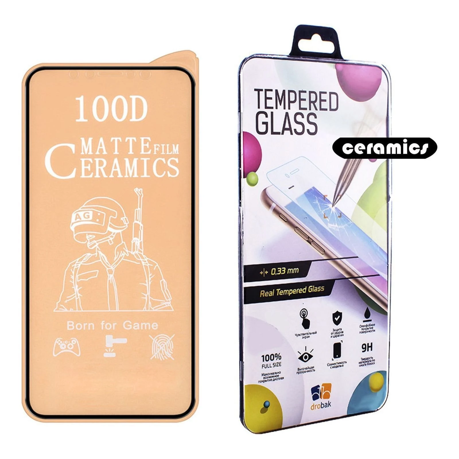 Стекло защитное Drobak Matte Ceramics Apple iPhone 13 Pro Max (606060) (UA)