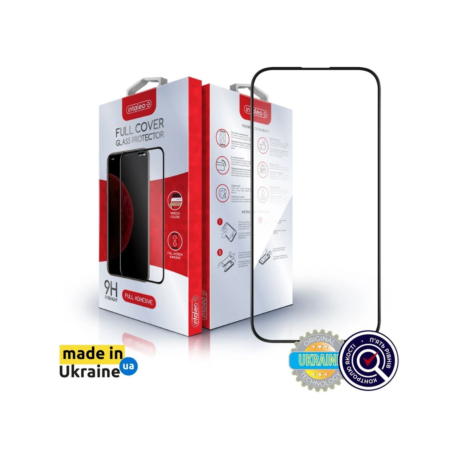 Стекло защитное Intaleo Full Glue Apple iPhone 16 Plus Black (1283126593796) (UA)