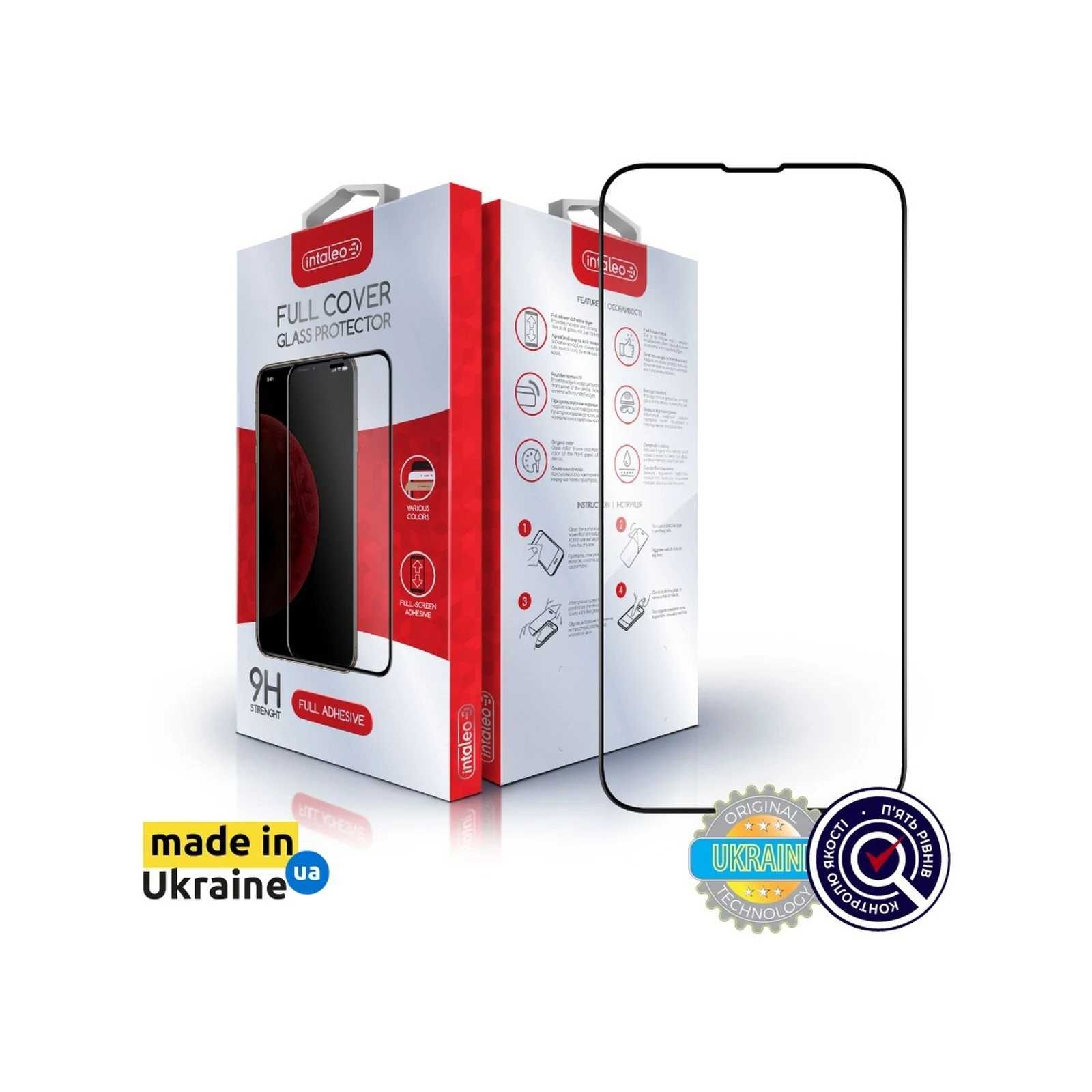 Стекло защитное Intaleo Full Glue Apple iPhone 16E Black (1283126614316) (UA)