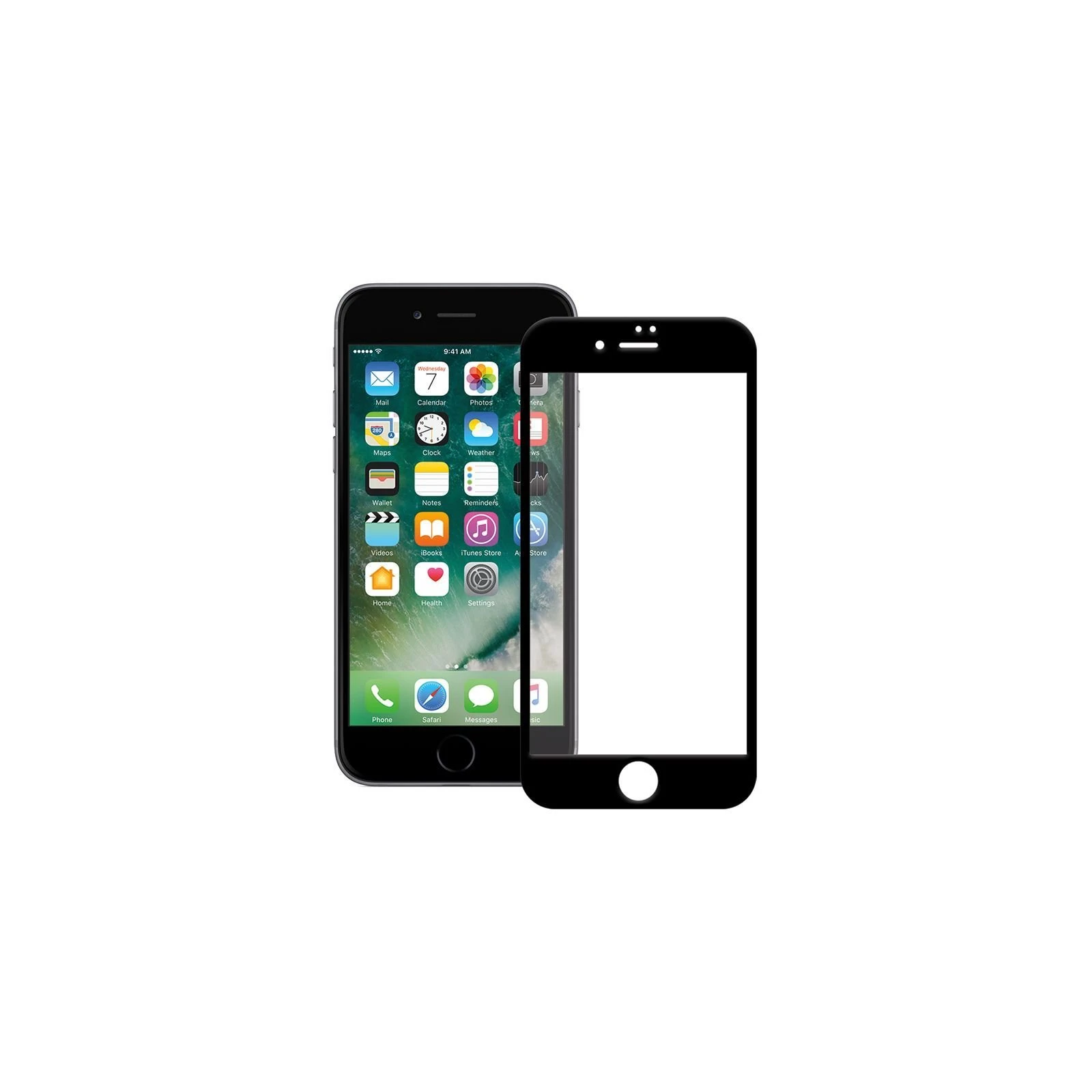 Стекло защитное PowerPlant Full screen Apple iPhone 7/8, Black (GL606030) (UA)