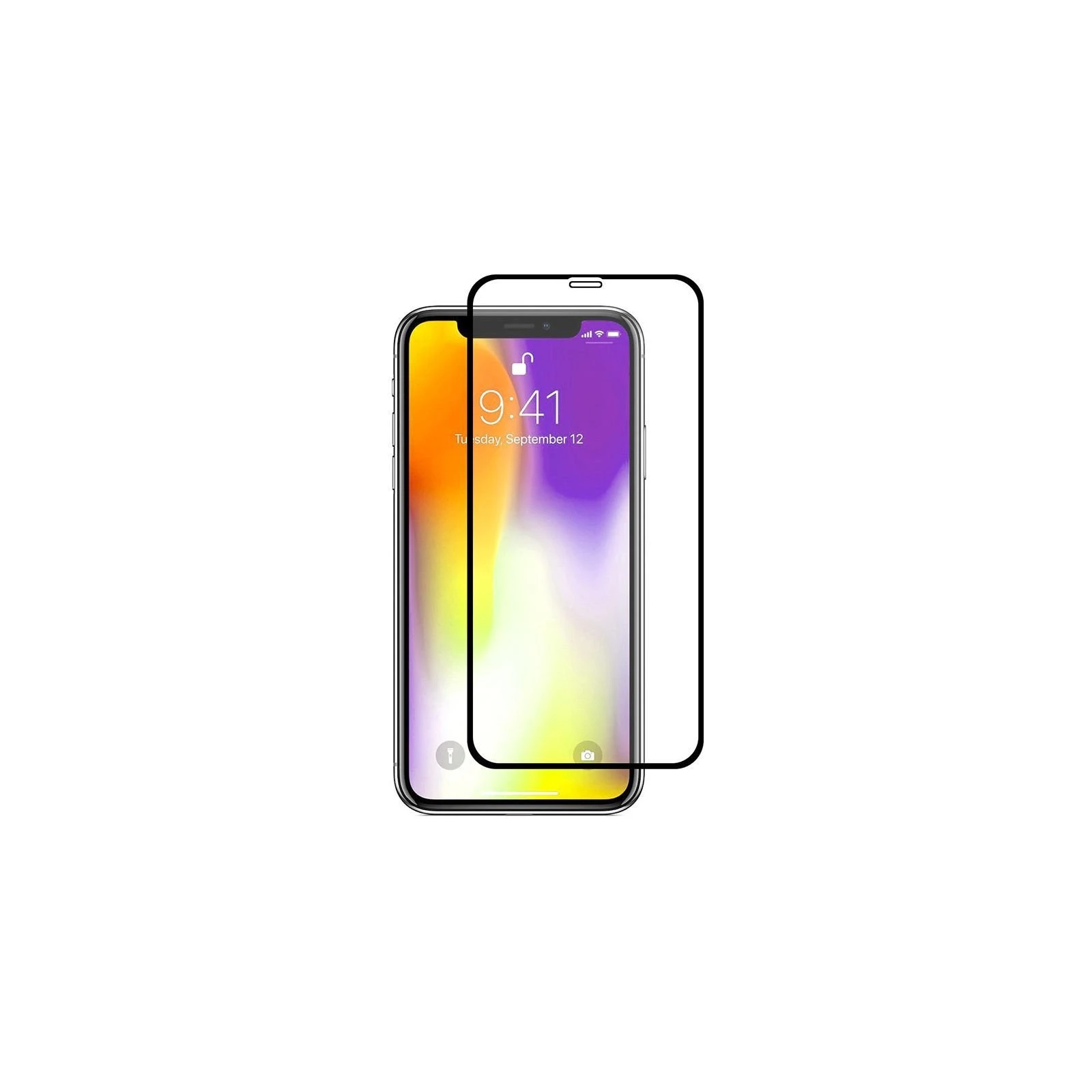 Стекло защитное PowerPlant Full screen Apple iPhone X/XS, Black (GL605682) (UA)
