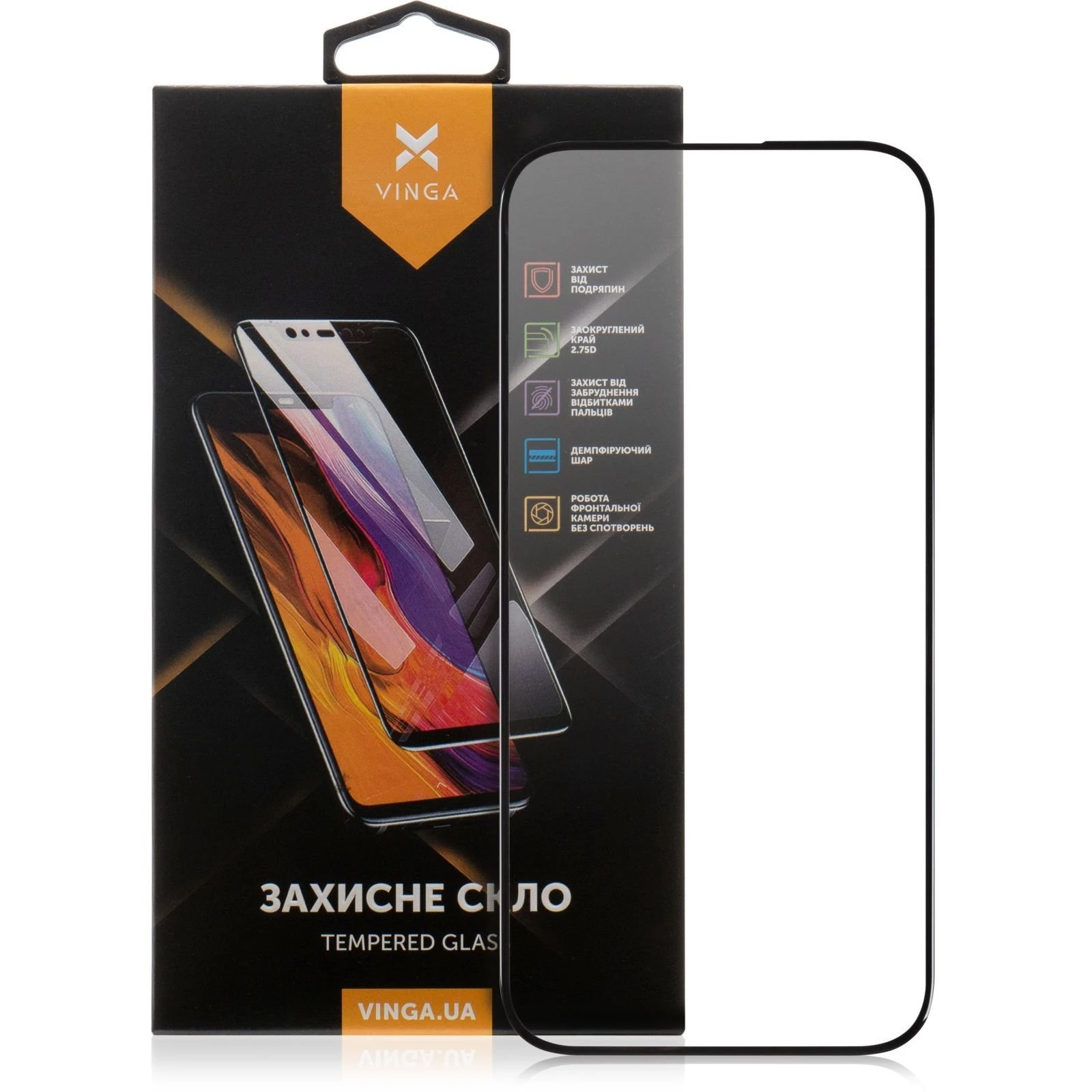 Захисне скло Vinga Apple iPhone 16 Pro (VGIP16P) (UA)