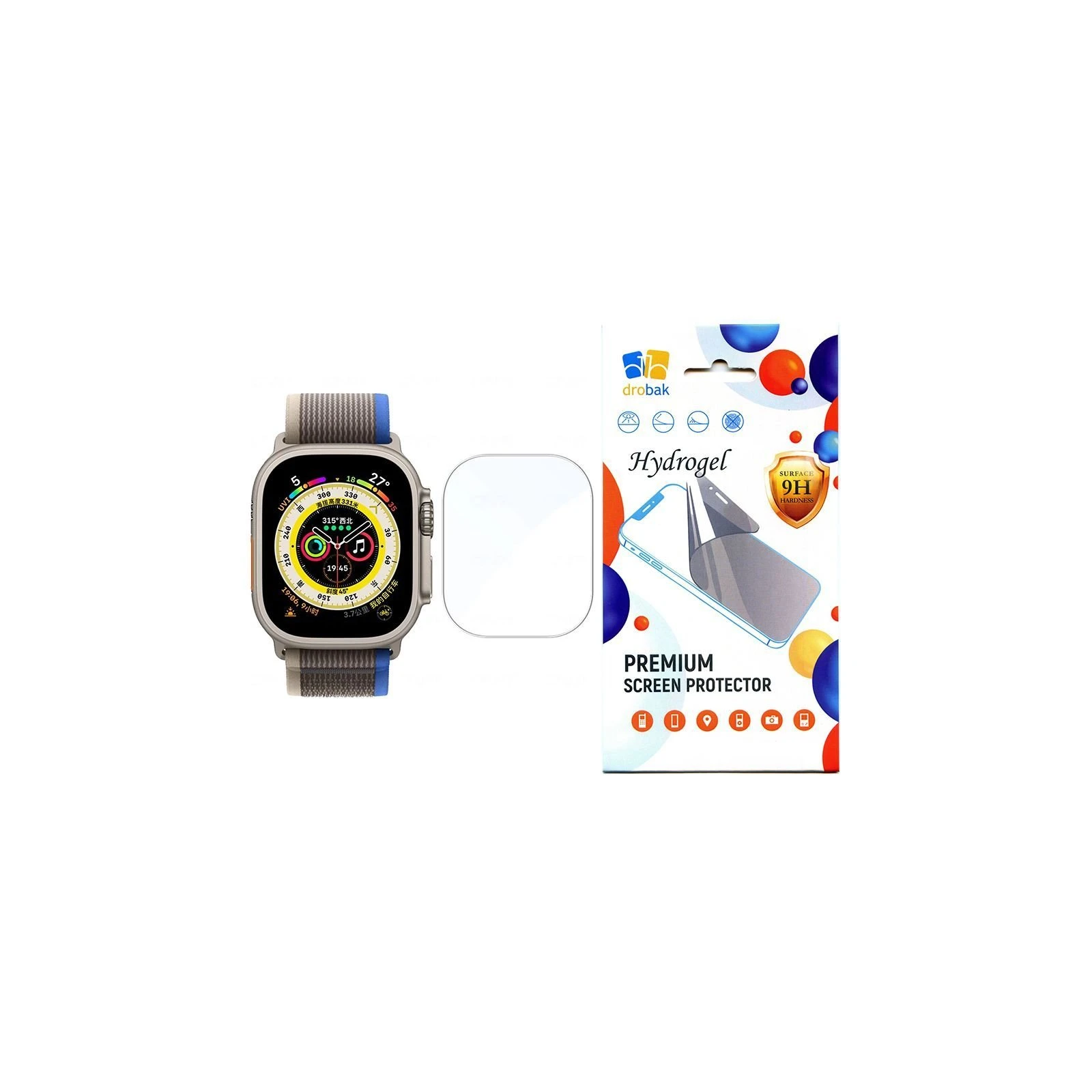 Плівка захисна Drobak Hydrogel Apple Watch Ultra 2 49mm (2шт) (323210) (UA)