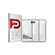 Захисне скло Armorstandart Pro 3D LE Apple iPhone 14 Pro Max Black 3 шт (ARM77602) (UA)