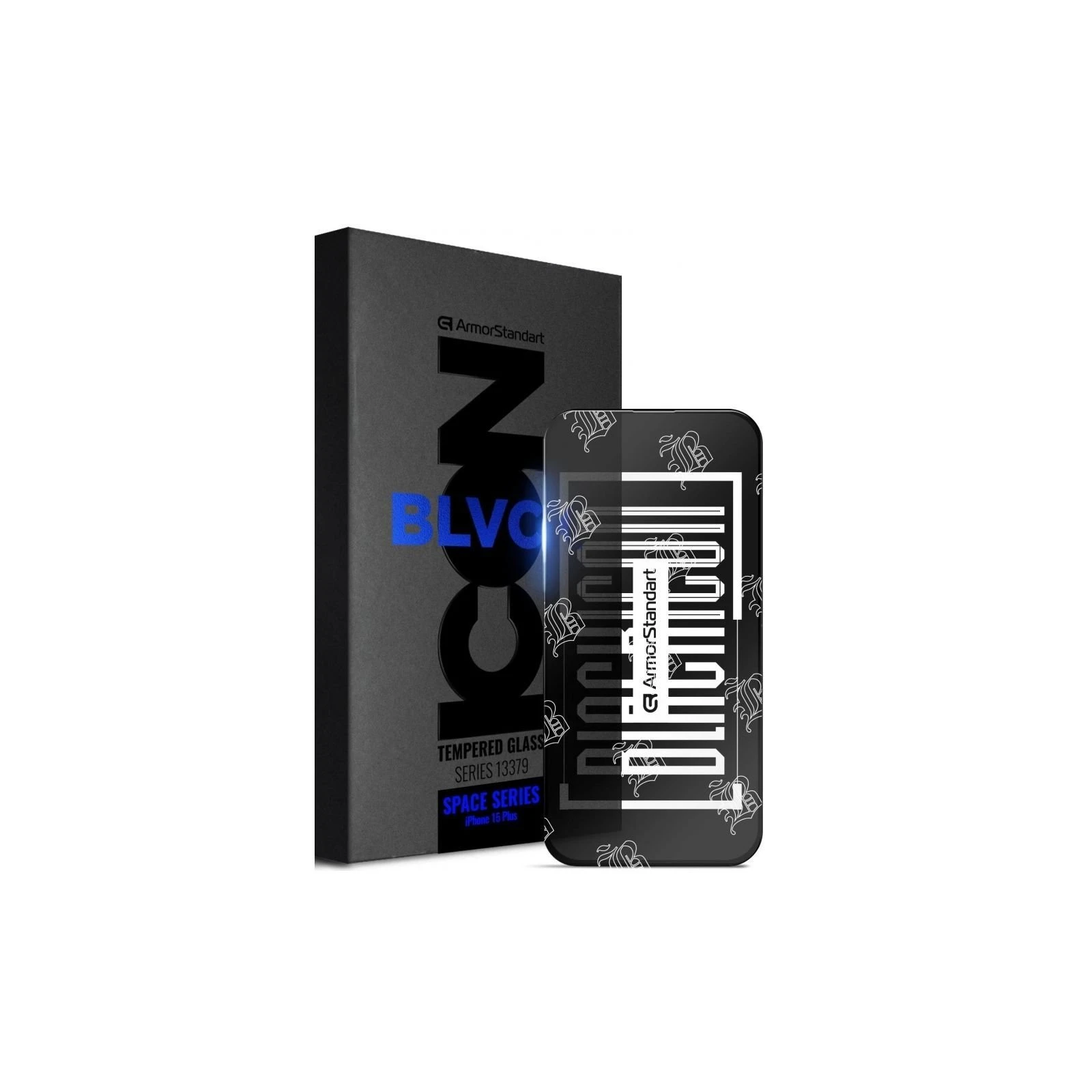 Захисне скло Armorstandart Space Black Icon Apple iPhone 15 Plus Black (ARM68226) (UA)