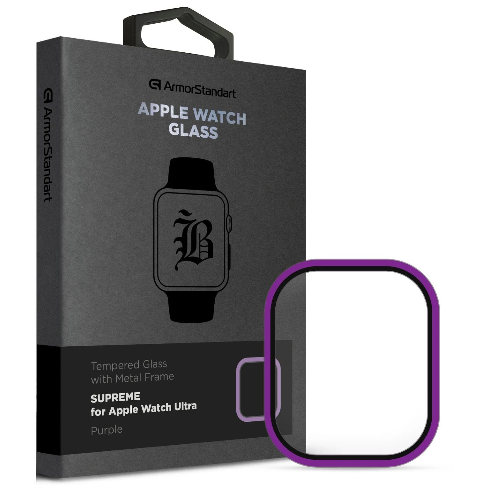 Захисне скло Armorstandart Supreme BI Metal Frame Apple Watch Ultra 49 mm Purple (ARM78301) (UA)