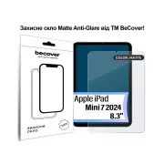Захисне скло BeCover Matte Anti-Glare Apple iPad Mini 7 2024 (713703) (UA)