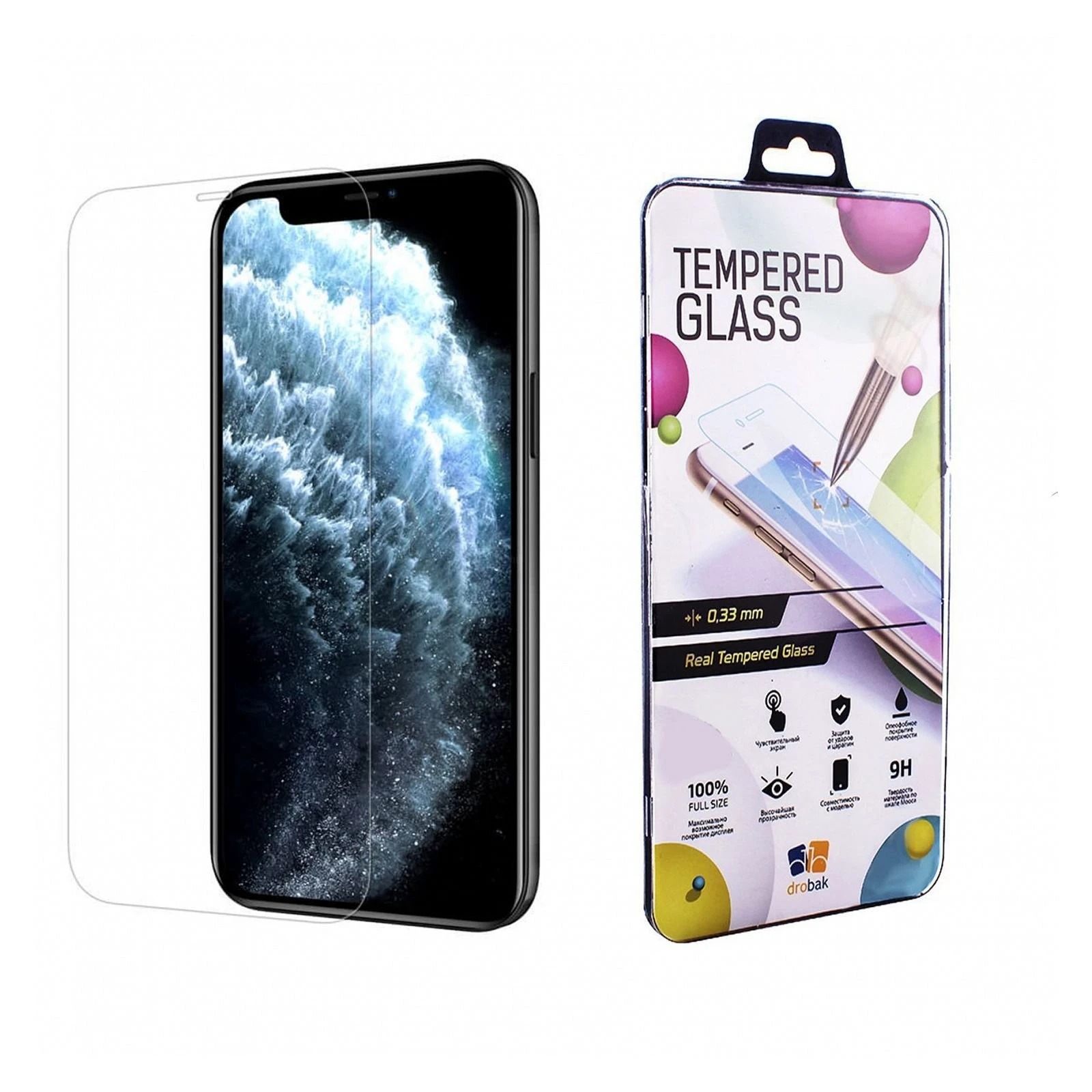 Стекло защитное Drobak Apple iPhone 12 Pro (232314) (232314) (UA)