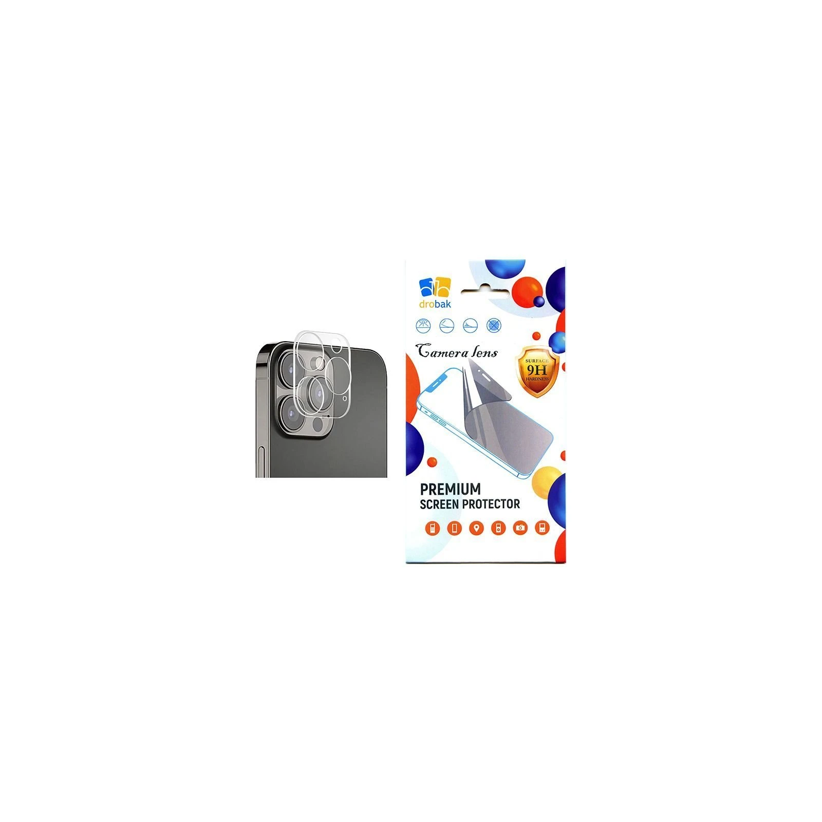 Стекло защитное Drobak for Camera 3D Apple iPhone 15 (292929) (UA)