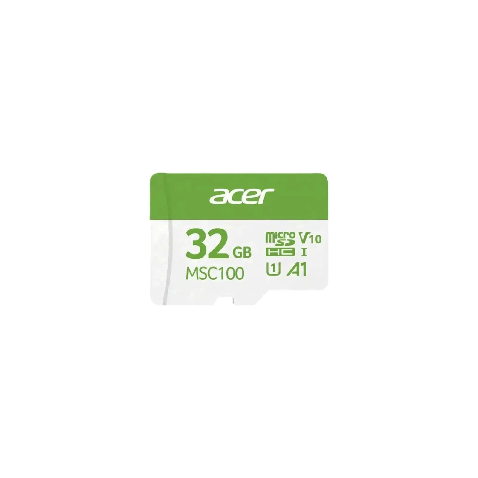 Карта памяти Acer 32GB microSD MSC100 /U1/ V10/A1 Read 100MB/s / Write 10MB/s (BL.9BWWA.335) (UA)