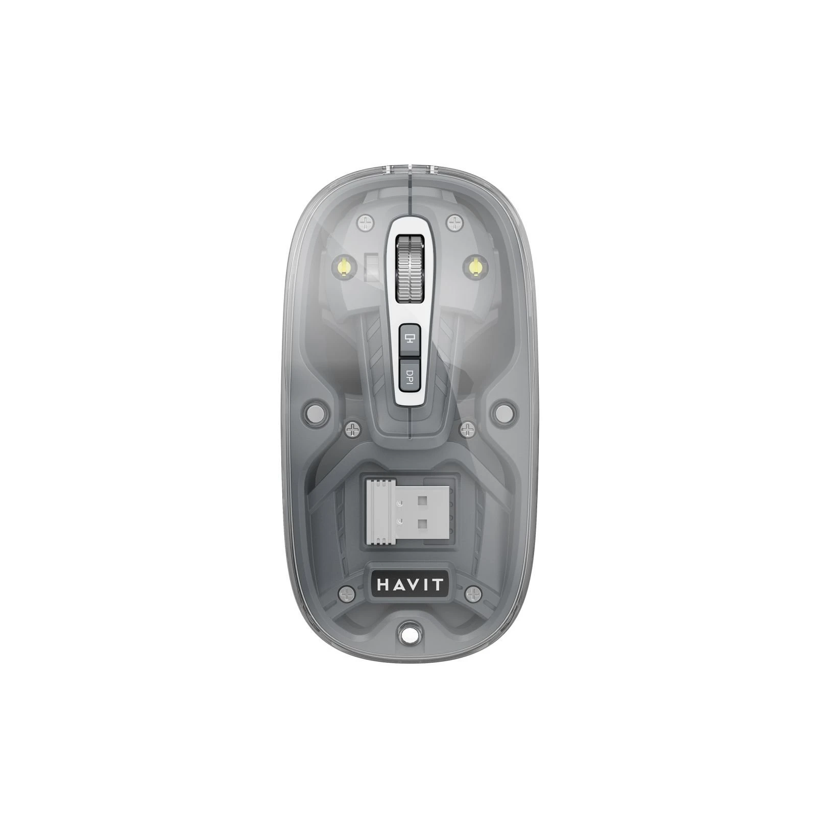 Мышь Havit MS62WB Pro Wireless Transparent Gray (6939119045128) (UA)