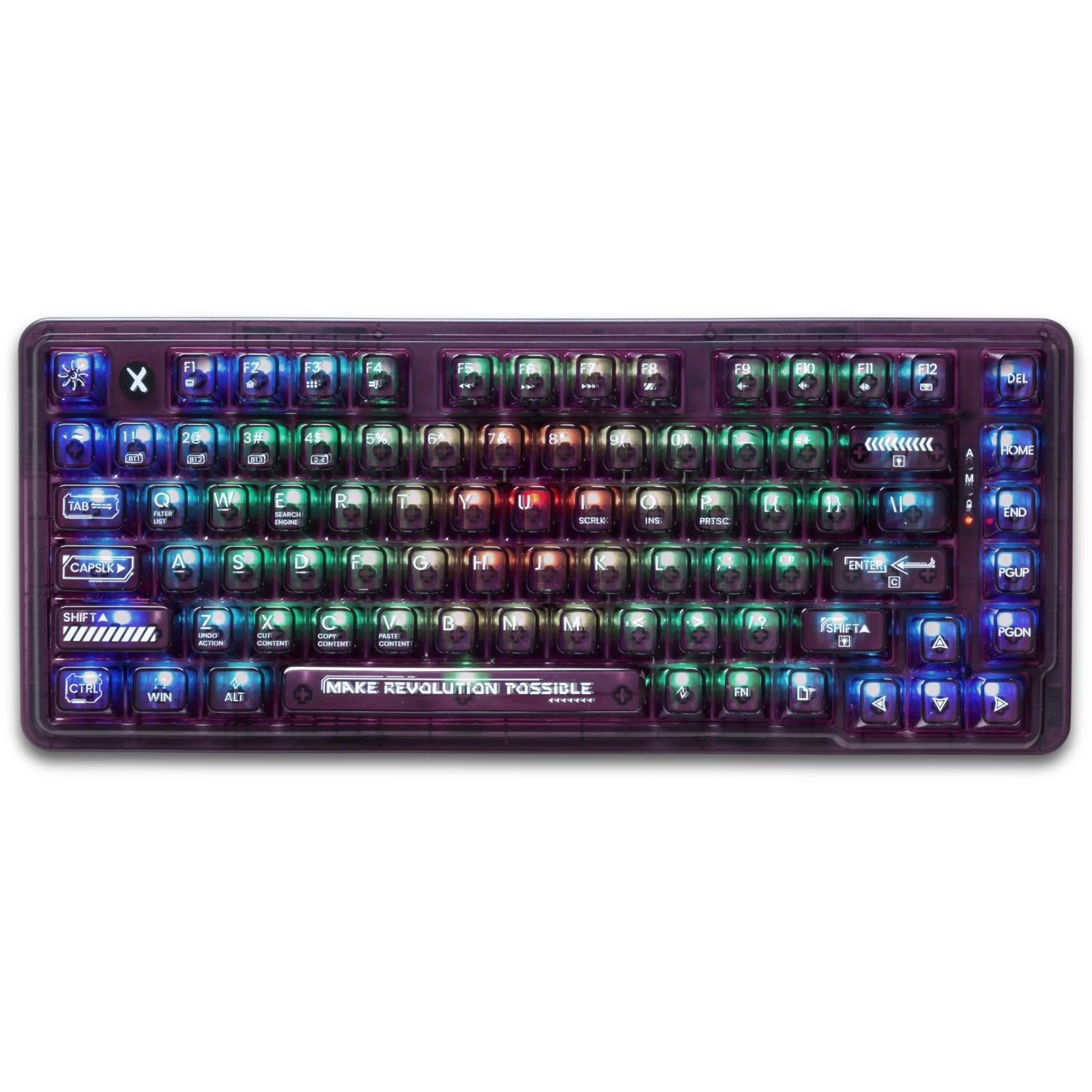 Клавіатура Thunderobot K75 TKL RGB Tri-mode Violet Mist Moon Switch Purple (6932066305550) (UA)